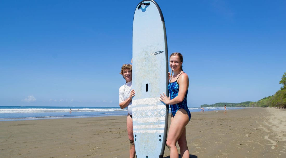 Surfing with family