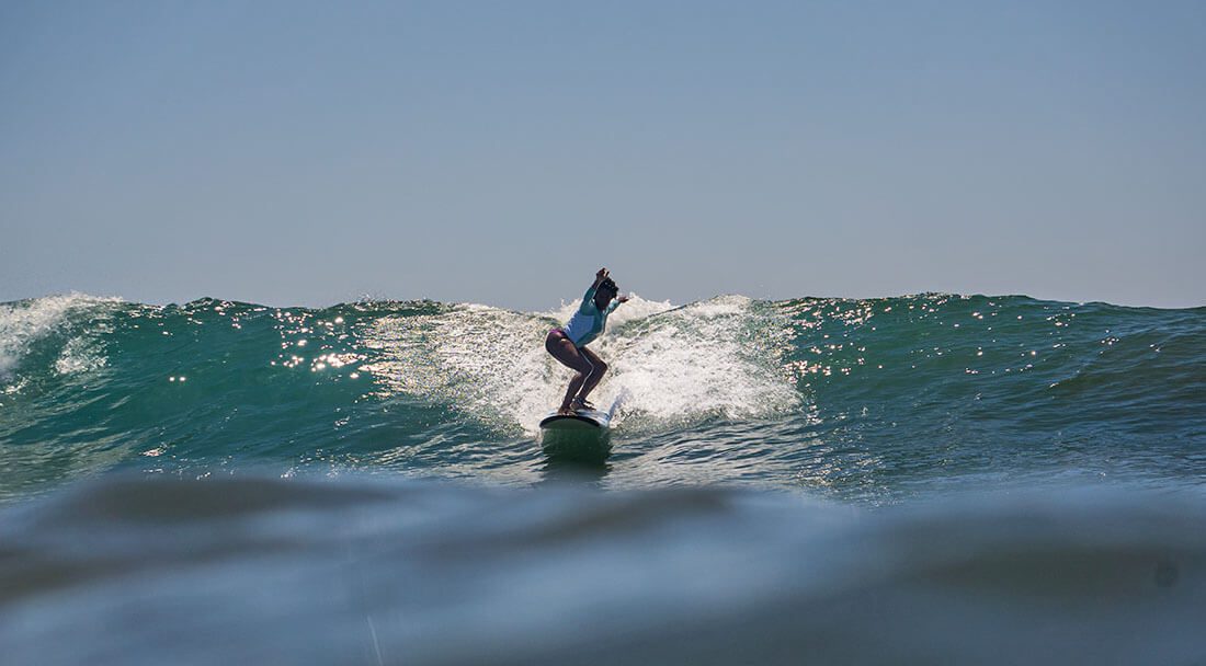 Surfing green waves