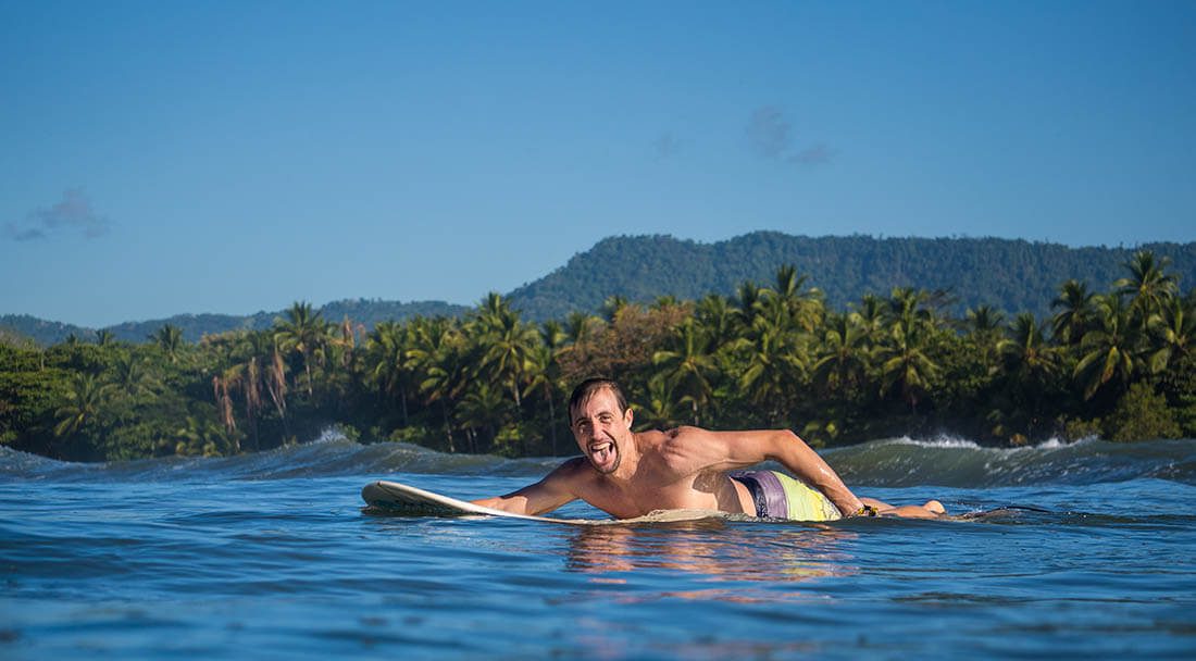 Fit surfer in Costa Rica